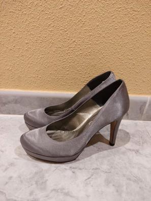 Tacones plateados Moda y complementos de segunda mano barata