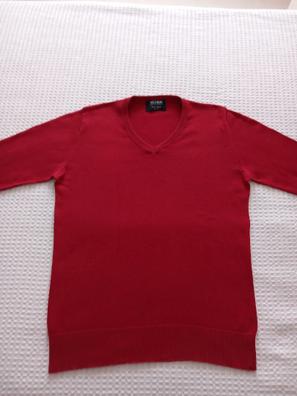 Jersey de hombre en color rojo con cuello pico · Hackett · El Corte Inglés