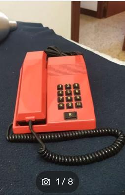 antiguo teléfono fijo teide rojo vintage. años - Acheter