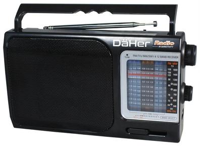 Radio con Bluetooth, Radio portátil AM FM, enchufe de pared y reproducción,  o radios con pilas AA, mejor recepción Radio retro vintage incorporada
