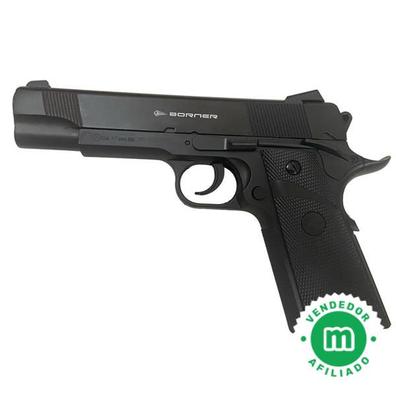 Pistola con Silenciador Disfraz Adulto 6mm para Carnaval Carnaval