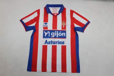 Real Sporting De Gijon | Bufanda Franja Gruesa Escudo | Rojo | Unisex