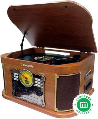 Radio Retro Am/fm Bluetooh Usb Estereo 2x5w Acabado De Madera