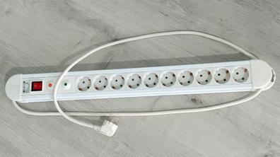 Regleta Electrica 5 Enchufes Interruptor Y Cable 3 Metros Color Blanco con  Ofertas en Carrefour