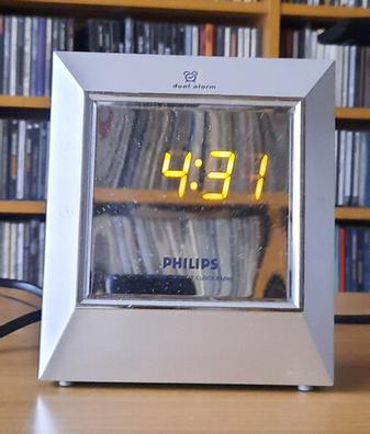 Radio reloj philips - alarma dual y usb de carga - pantalla espejo
