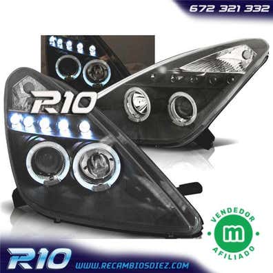 Faros Doble Halo Llantas TOYOTA CELICA T230 99-05 ANGEL EYES NEGRO