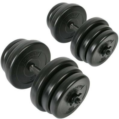 Kit Pesas 122 Libras Mancuernas Barra Recta Gimnasio