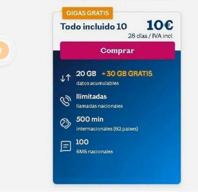 ORANGE ESPAÑA TU MUNDO TARJETA SIM PREPAGO ESPAÑOLA 50 GB INTERNET