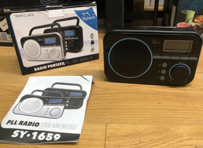 Radio portátil AM FM Radio de onda corta, pequeña radio retro vintage con  Bluetooth, volumen fuerte, compatible con tarjeta TF USB reproductor de  MP3