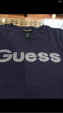 Camiseta Guess manga larga logo leopardo para mujer