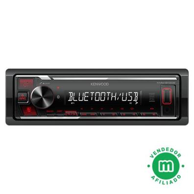 Pioneer DEH-S420BT, Radio CD, 1-DIN, compatible Android e iPhone, Bluetooth,  Spotify, color Rojo