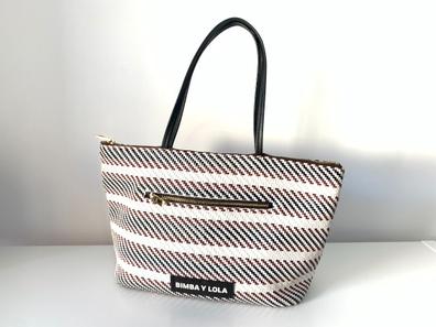 Bolso BIMBA Y LOLA Bowling GM en piel bovina granulada azul marino de  segunda mano