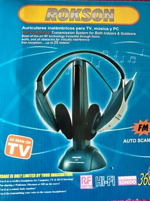 AURICULARES INALAMBRICOS 5 EN 1 30 MTS RADIO FM TV PC MP3 RF