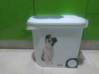 Contenedor para pienso perros con ruedas 12kg 35 litros