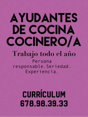 Ayudante cocina sin experiencia Ofertas de empleo de hostelería en