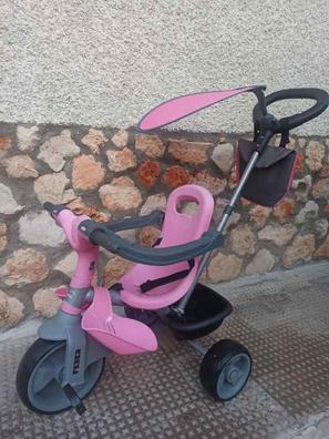 Triciclo para bebé, triciclo plegable 6 en 1, con mango ajustable para  padres, toldo extraíble, arnés de seguridad, frenos de rueda,  almacenamiento