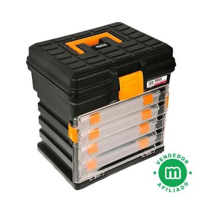 Caja De Plástico Para Clavos, Tornillos Y Herramientas Aisladas