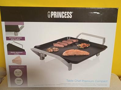 Princess Plancha de cocina de mesa Premium negro y plateado 1500 W