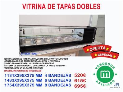 Vitrina bollería doble 4 bandejas LED