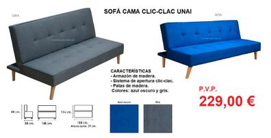 Sofá cama con apertura clic-clac - Factory del Mueble en Sevilla