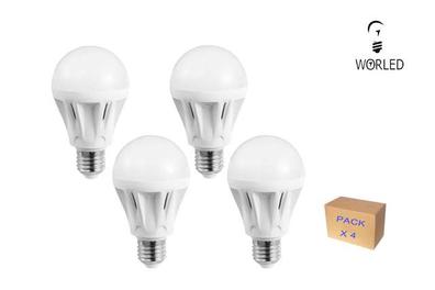Lámpara LED 9W E27 regulable de blanco cálido a blanco neutro con mando a  distancia