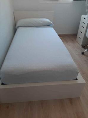 MALM estructura de cama, chapa roble tinte blanco, 90x200 cm - IKEA