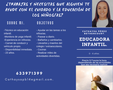 Tecnico en educacion infantil Ofertas de empleo en Tenerife. Buscar encontrar trabajo | Milanuncios