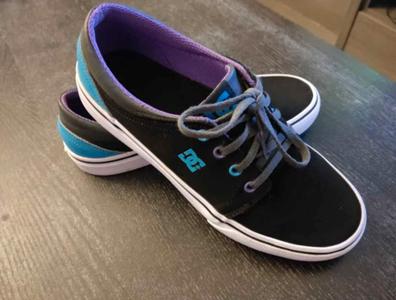  DC Zapatillas de skate Syntax para hombre, blanco/gris/azul  (White/Grey/Blue) : Ropa, Zapatos y Joyería