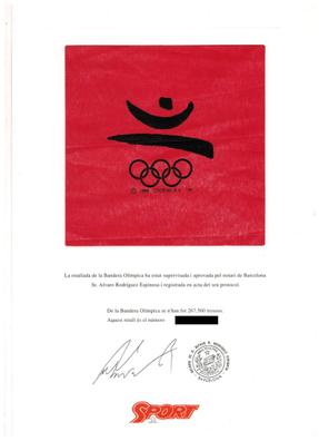 Trozo bandera olimpica barcelona 92 Milanuncios