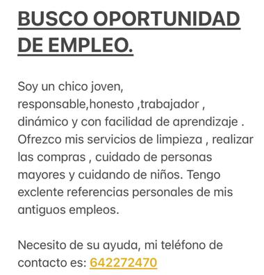 Joven urgente Ofertas de empleo en Barcelona. Buscar y trabajo | Milanuncios