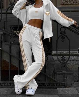 Chandal adidas mujer store blanco y dorado