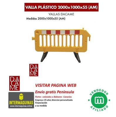 Valla de Obra Amarilla con Placa - Vallas - Altrad