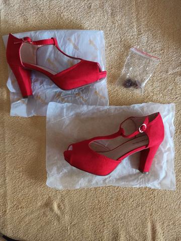 Zapatos rojos 2025 tacon marypaz