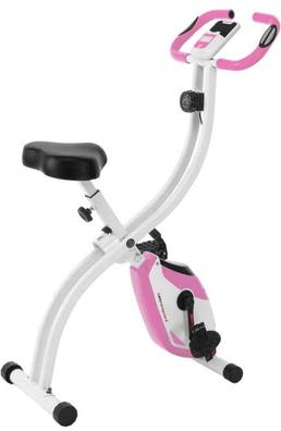 HomCom Bicicleta Estática Plegable 2 en 1 Rosa