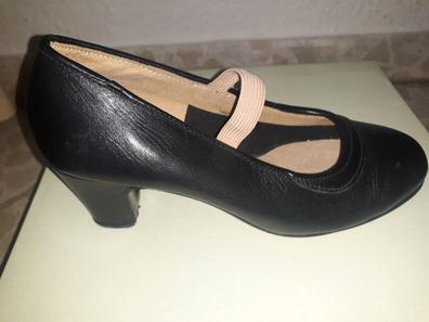 Zapatos de Flamenco, Sevillanas, Danza, Baile, para niña o Mujer. Color  Negro.