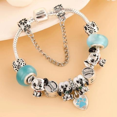 cache hada perturbación Milanuncios - Pulsera Pandora Charm Perro Huella Plata