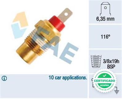 FAE 31220 Sensor, Temperatura del Refrigerante : : Coche y moto