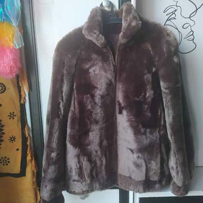 chaqueta de pelo sintetico marron de gran calidad