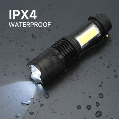 Antorcha Linterna LED Linterna solar, Linterna recargable de 1200 mAh,  Linterna con cargador USB, Linterna IPX4 a prueba de agua 3 modos de luz  para