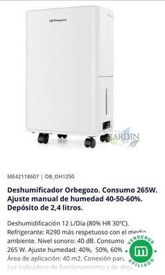 Deshumidificador de bajo consumo de 12 l con humidistato integrado, Entrega gratuita