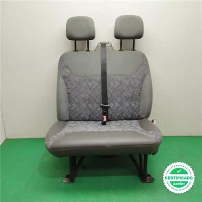 Funda De Asiento De Cuero Ecológico Para Vauxhall Vivaro Doble Cabina 2006-2009, Juego Completo Negro