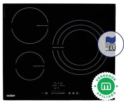 Placa de cocina eléctrica, estufa eléctrica incorporada y de encimera,  estufa de inducción de 2100 W 110 V, 9 niveles de calefacción, temporizador  y