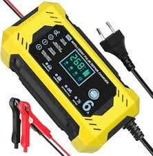 Cargador De Batería 12V/24V 8A Inteligente Con Pantalla LCD - Para Coche, Moto Y Más