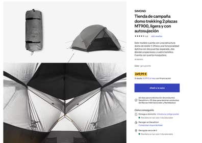 Milanuncios - Tienda de campaña Simond MT900 — 2 p
