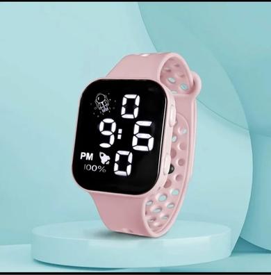 Relojes digitales con correa de silicona para mujer, pulsera luminosa con  alarma, resistente al agua, 5 bares, a la moda, novedad