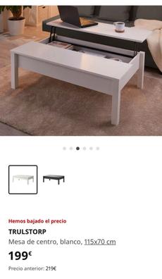 TRULSTORP mesa de centro, blanco, 115x70 cm - IKEA