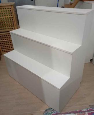  Estantería blanca de 5 niveles para estantería inclinada de  pared, escalera, exhibición de almacenamiento, Furni : Hogar y Cocina