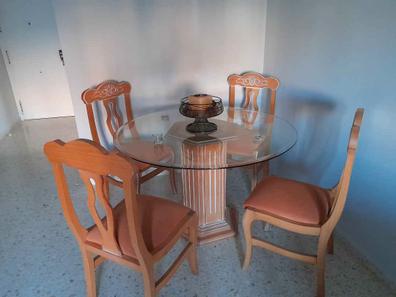 FURNITABLE Mesa de Comedor y Cocina, Rectangular, de Madera de Haya, para 4  sillas, con Patas de Madera, Tablero MDF, Blanca, 110 x 70 x 75 cm (Solo la  Mesa) : : Hogar y cocina
