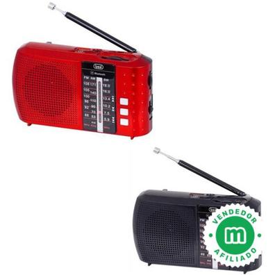 Radio Digital Portátil con Bluetooth, reproductor de MP3 estéreo, FM,  Subwoofer, temporizador, reloj despertador, soporte TF