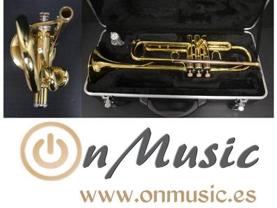 Tocadiscos retro con forma de trompeta - El Regalo Musical